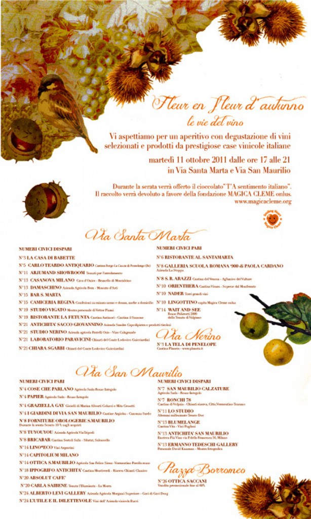 EVENTI – Fleur en Fleur d’autunno, a Milano, La Tela di Penelope