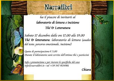 Thé & Letteratura – A Palermo interessante appuntamento sabato 17 dicembre