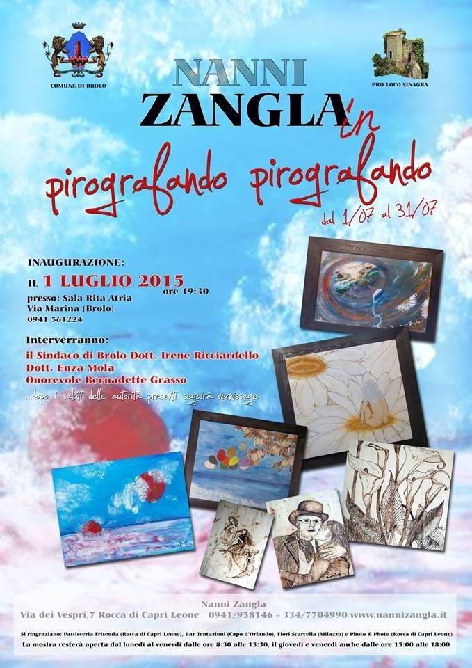 Nanni Zangla – “Pirografando, pirografando…” in mostra a Brolo