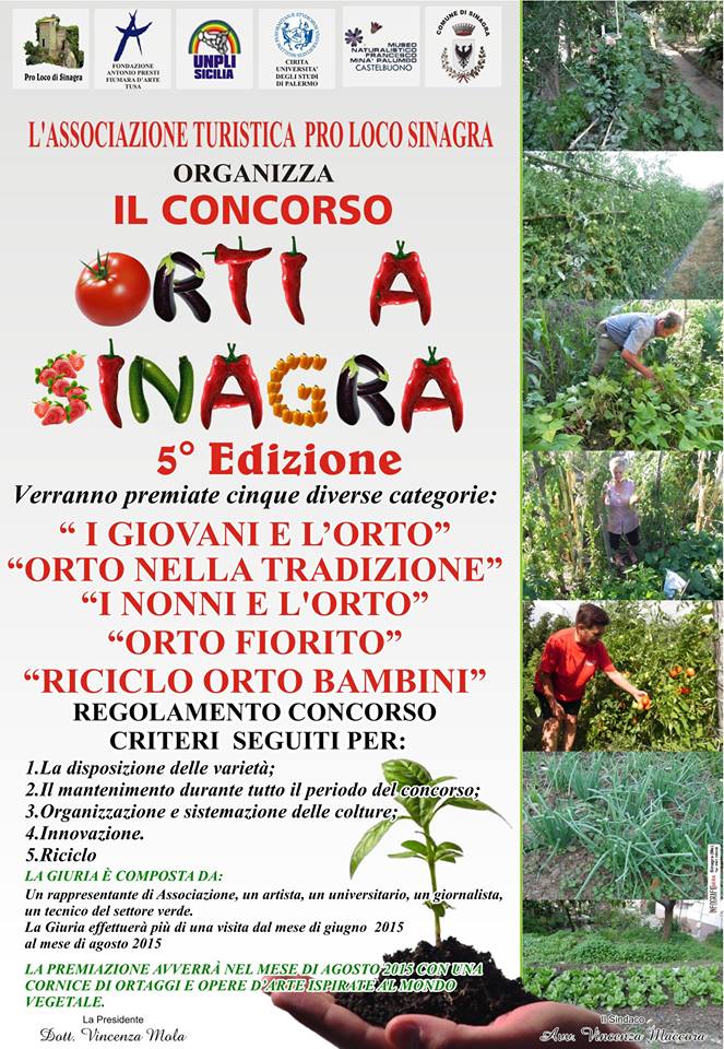 “ORTI A SINAGRA” – Pronta la 2^ edizione del concorso voluto dalla Pro Loco sinagrese