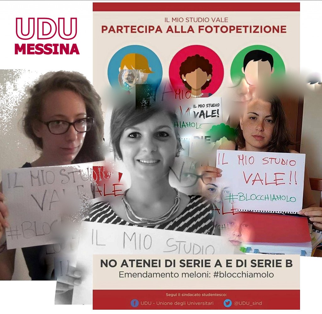 UNIVERSITA’ MESSINA & UDU – Quindi io Valgo MENO? #Blocchiamolo