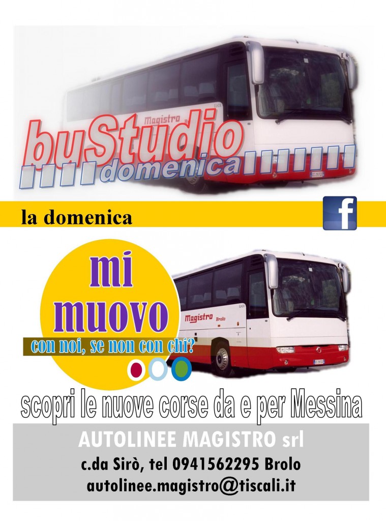 BUSTUDIO – Anche questa domenica il collegamento pomeridiano per chi studia (o lavora) a Messina