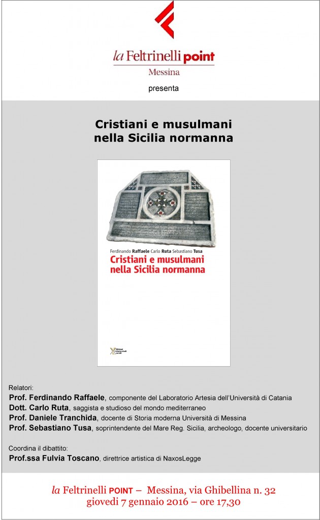MESSINA – Cristiani e musulmani nella Sicilia normanna, presentazione alla Feltrinelli