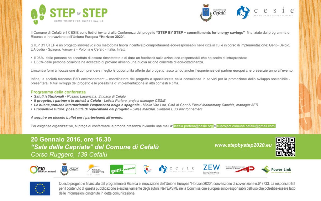 CEFALU’ – Step by Step, risparmio energetico e cittadinanza eco-responsabile