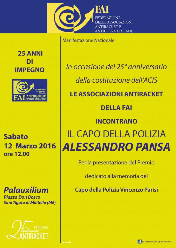 FAI ANTIRAKET – 25 anni di coraggioso impegno civile