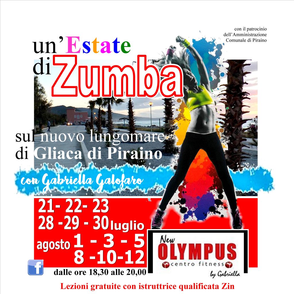 A TUTTA ZUMBA – Luglio e Agosto in forma con Gabriella Garofalo a Gliaca di Piraino