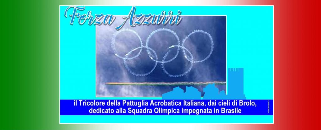 FOTO & SIMBOLI – Le Frecce per le Olimpiadi.. dai cieli di  Brolo una dedica tricolore!