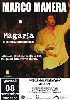 MILAZZO – Al Castello lo spettacolo “Magaria – Affabulazioni siciliane” di Marco Manera