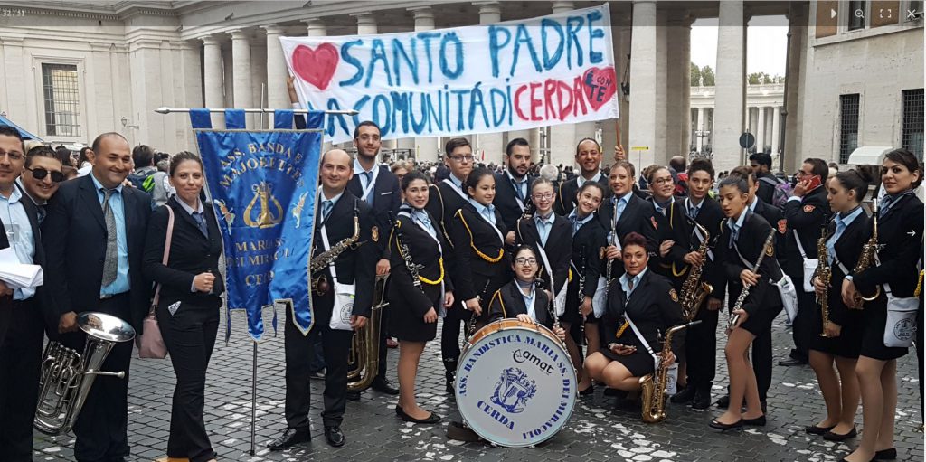 MUSICA – Banda musicale di Cerda suona per Papa Francesco e si prepara per il raduno di Santa Cecilia