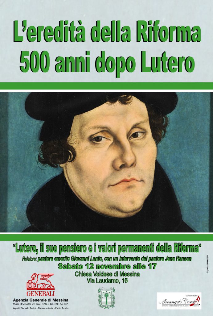 MESSINA – Giovanni Lento “Lutero, il suo pensiero e i valori permanenti della Riforma”