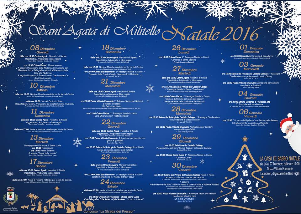 CARMELO SOTTILE – A Sant’Agata Militello “Un Natale in cui i protagonisti saranno i cittadini, le famiglie e, soprattutto, i bambini”