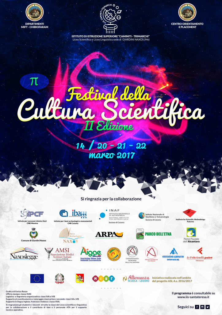 GIARDINI NAXOS – Si rinnova l’appuntamento con il Festival della Cultura Scientifica al Liceo Caminiti