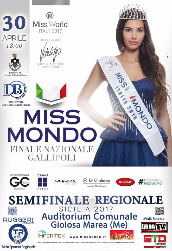 GIOIOSA MAREA – Per il quarto anno a Gioiosa: Miss Mondo Sicilia, semifinale regionale