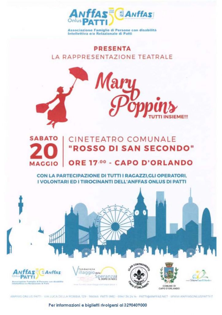 TEATRO – Diversamente ma abili: ‘Mary Poppins, tutti insieme’