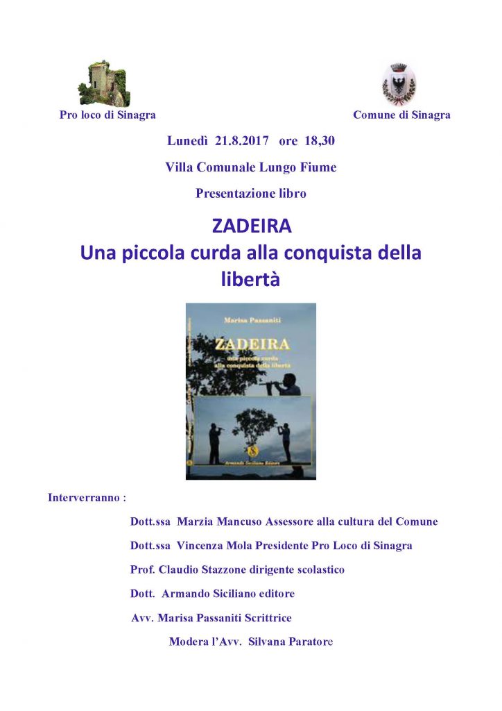 SINAGRA – “Zadeira: una piccola curda alla conquista della libertà”