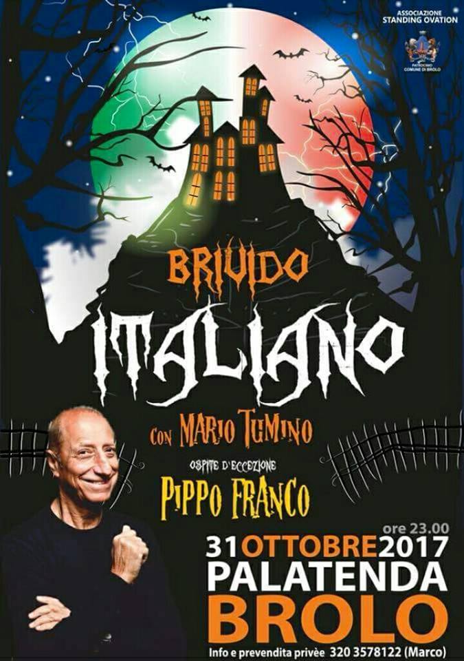 BRIVIDO ITALIANO – La notte di Halloween al palatenda di Brolo con Pippo Franco