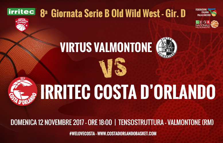 IRRITEC COSTA D’ORLANDO – A Valmontone per l’ottava di campionato