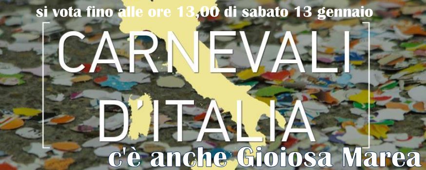 CARNEVALI D’ITALIA 2018 – In lizza anche quello di Gioiosa Marea