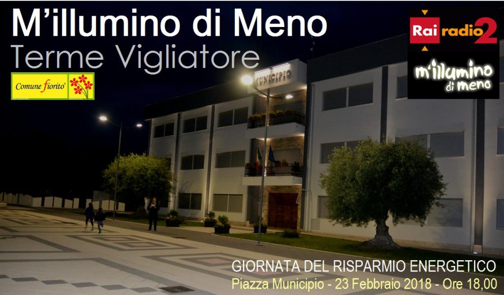 M’ILLUMINO DI MENO – A Terme Vigliatore luci spente in piazza Municipio