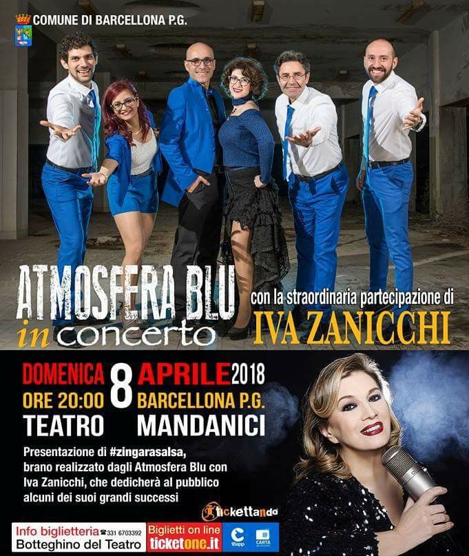 ATMOSFERA BLU – L’8 aprile al Mandanici di Barcellona con Iva Zanicchi