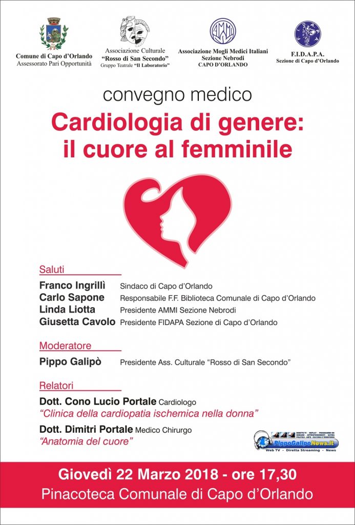 CAPO D’ORLANDO – “Cardiologia di genere: il cuore al femminile”