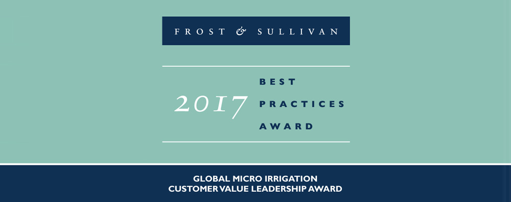 IRRITEC – All’impresa orlandina il Frost and Sullivan 2017 Global Micro Irrigation Customer Value Leadership Award