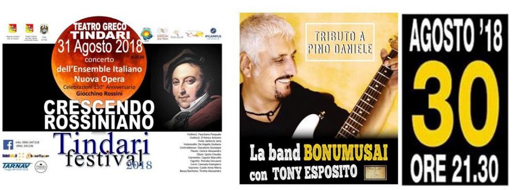 TINDARI FESTIVAL – Da Pino Daniele a Gioacchino Rossini, oggi e domani al Teatro Greco