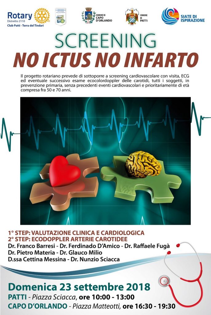 CAPO D’ORLANDO – Domenica giornata dedicata alla prevenzione dell’ictus e dell’infarto