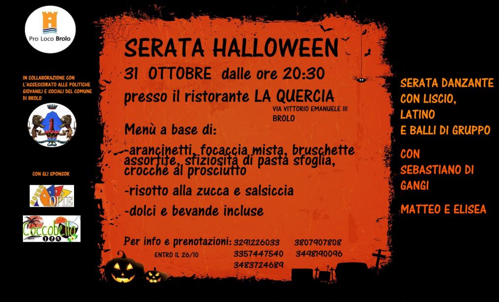 HALLOEWEEN A BROLO – Tra la Villa e “la Quercia”