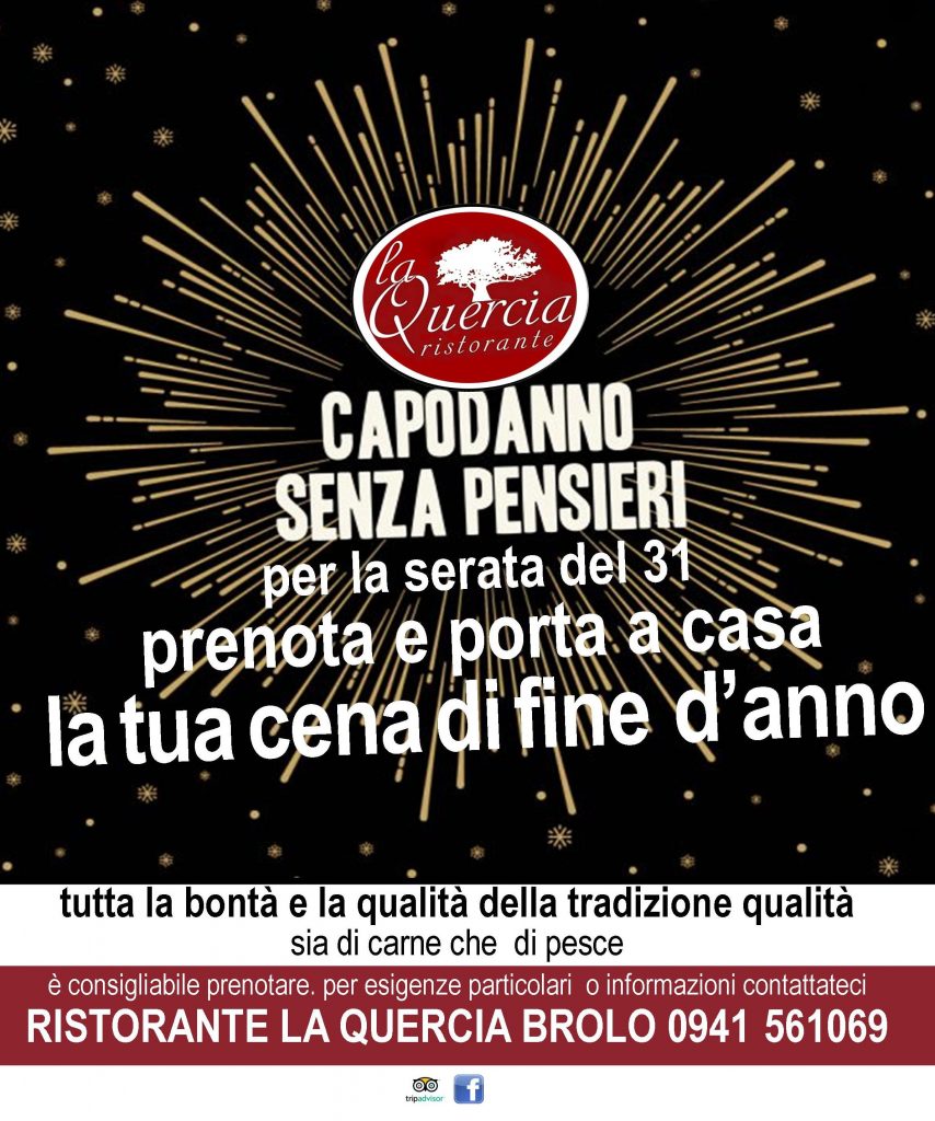 SPOT CAPODANNO – Alla Quercia per un perfetto Cenone a Casa