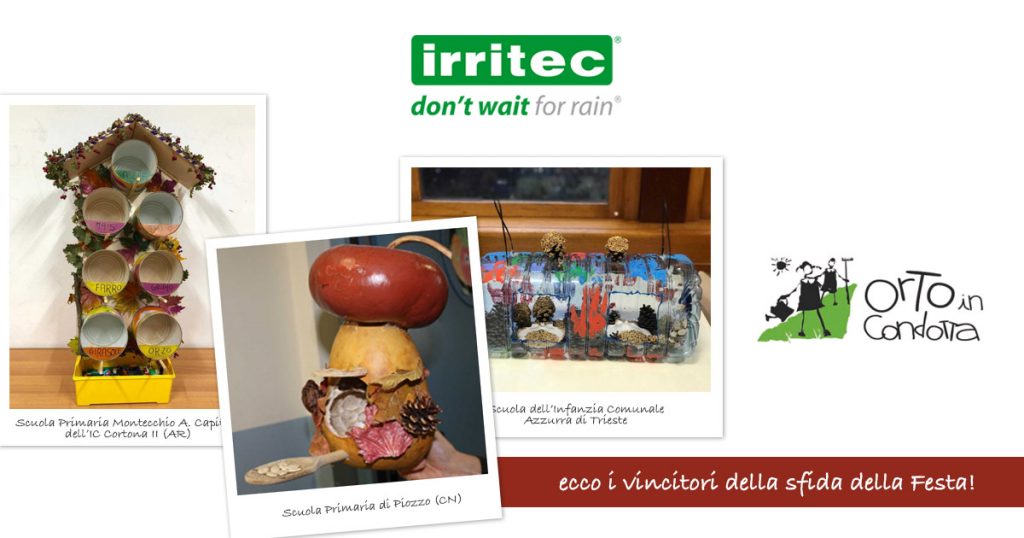 IRRITEC – Premiate con gli IrriGo Kit di Irritec tre classi aderenti al progetto “Orto in condotta” di Slow Food