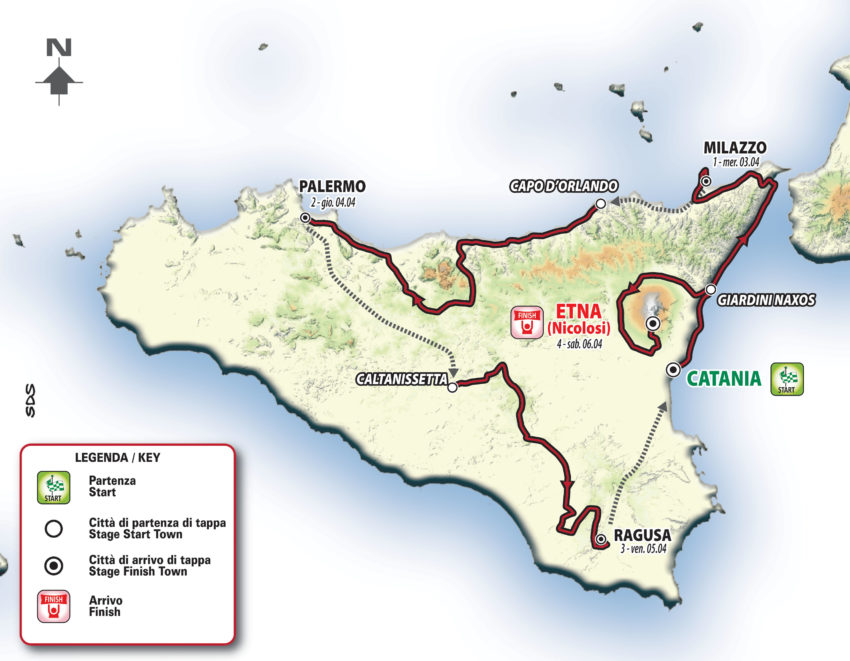 CAPO D’ORLANDO – Partenza della seconda tappa del Giro di Sicilia, ordinanza per la viabilità