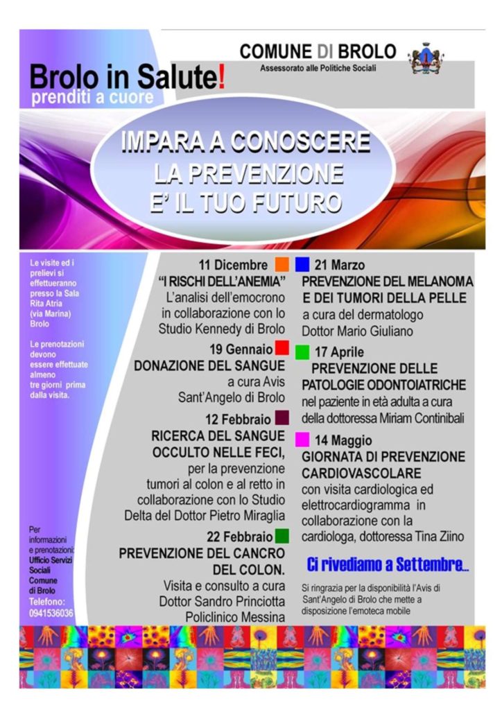 BROLO IN SALUTE! – Tina Fioravanti presenta il calendario degli appuntamenti dedicati alla prevenzione