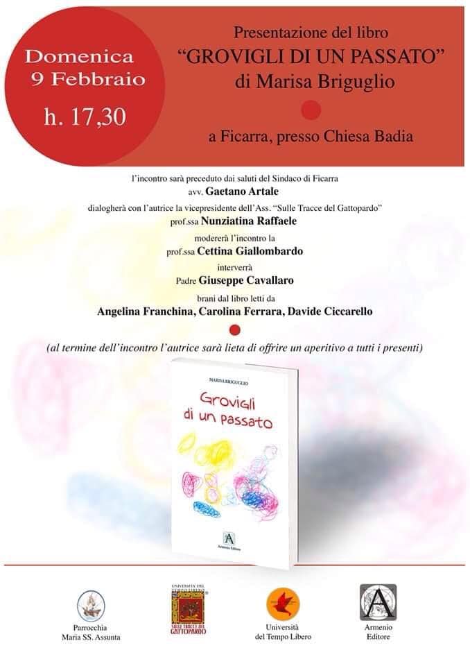 GROVIGLI DI UN PASSATO – Le poesie di Marisa Briguglio domani a Ficarra