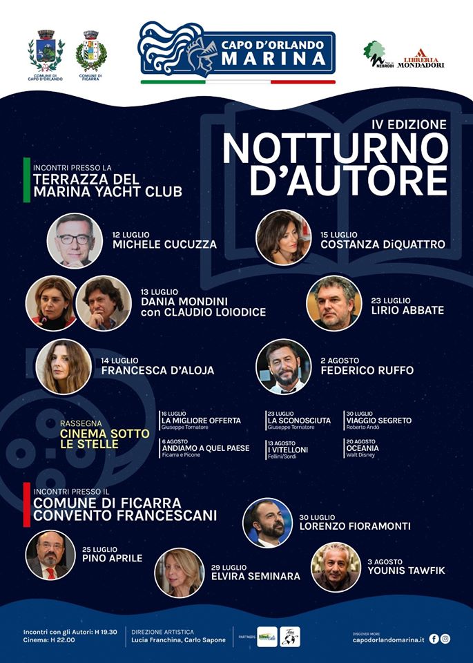 NOTTURNO D’AUTORE – Svelati ieri i protagonisti della rassegna curata da Lucia Franchina