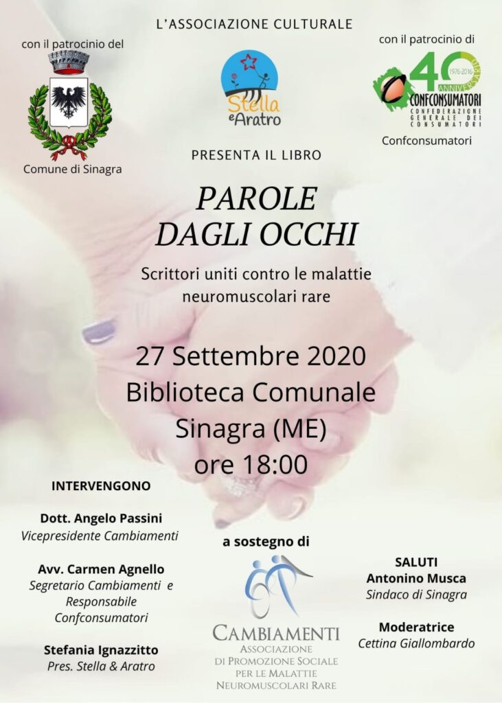 “PAROLE DAGLI OCCHI” – Domani a Sinagra la presentazione del libro