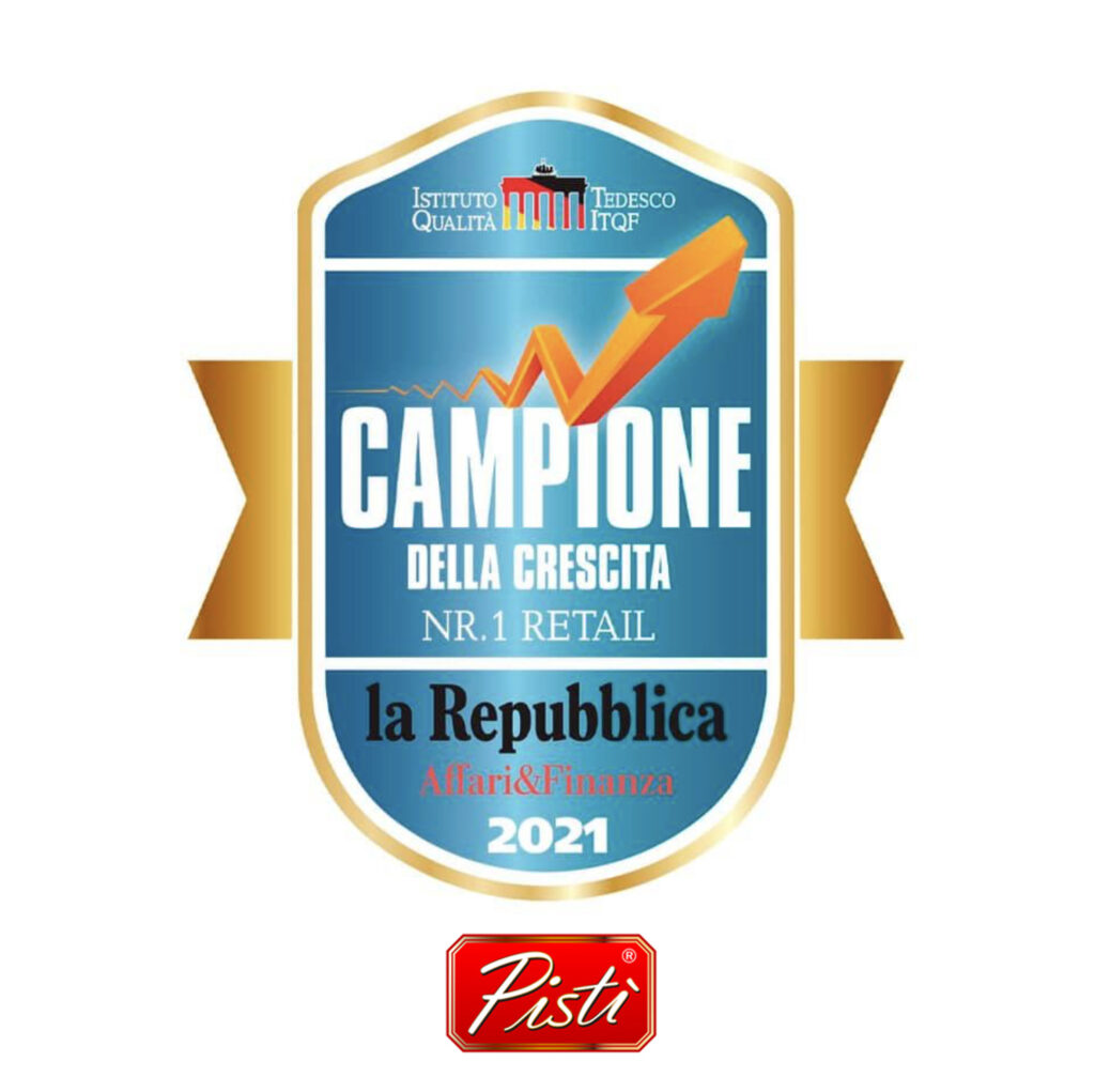 RICONOSCIMENTI – Alla Pistì il ruolo di “campioni della crescita in Italia”