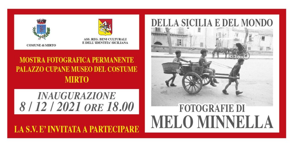 MIRTO – A palazzo Cupane la mostra permanente del fotografo siciliano Melo Minnella
