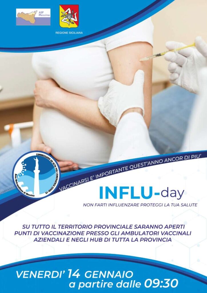 VENERDÌ 14 INFLU-Day – Vaccini antinfluenzali in hub e ambulatori ASP Messina