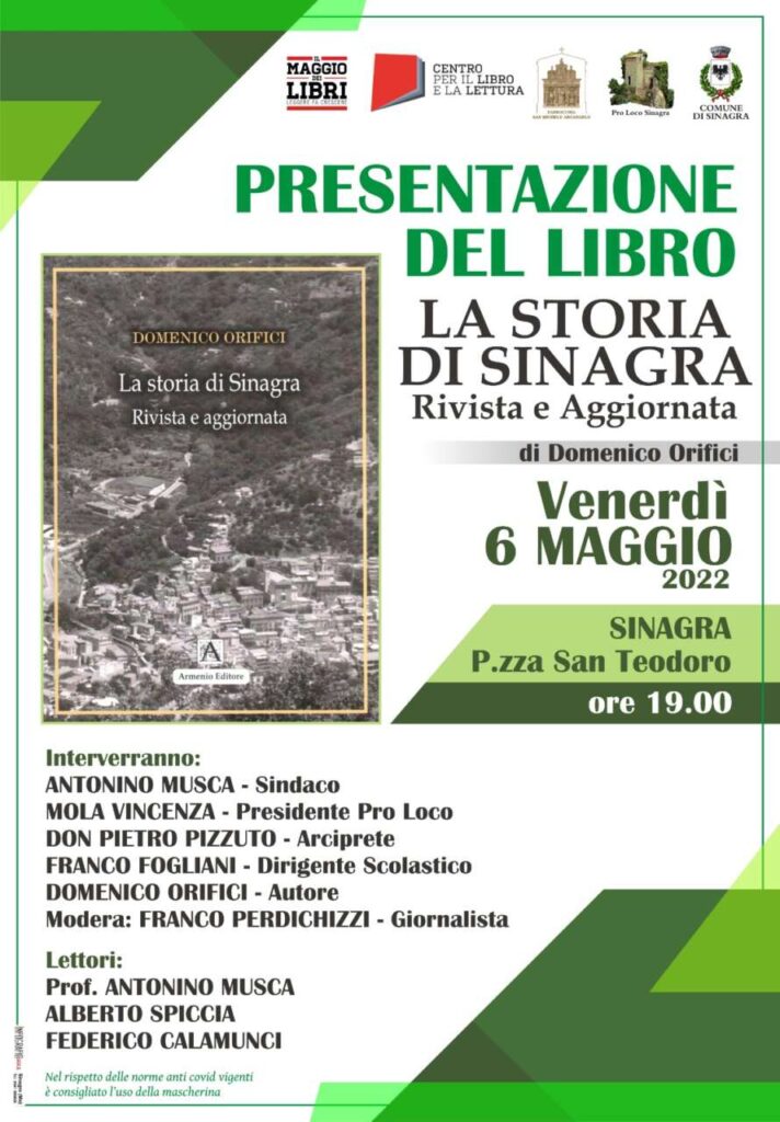 SINAGRA – Presentazione del libro “La storia di Sinagra, rivista e aggiornata”