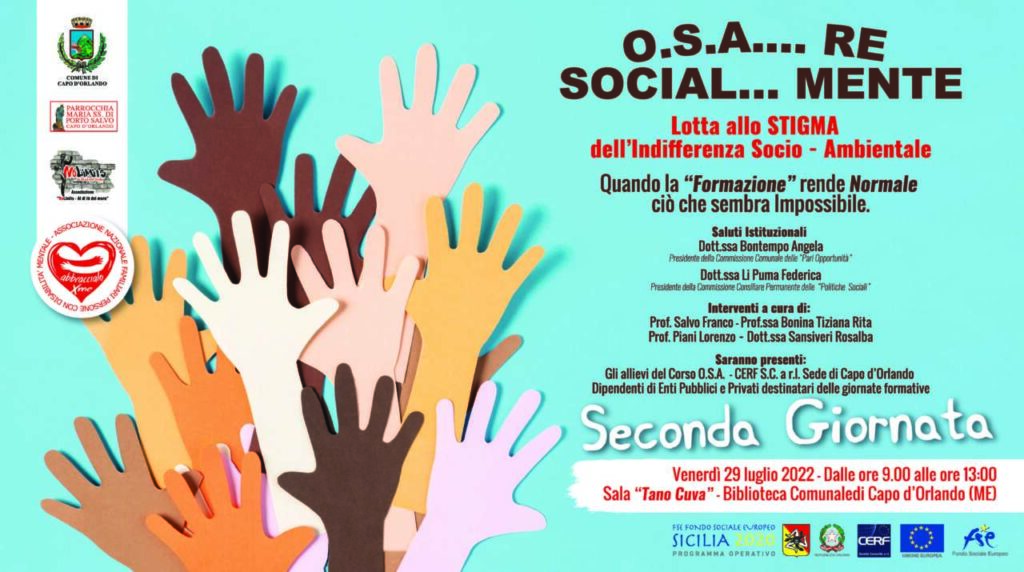 CAPO D’ORLANDO – CERF, seconda giornata formativa “O.S.A…. RE SOCIAL… MENTE”