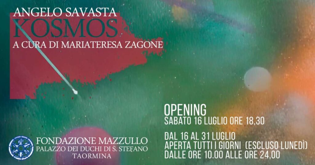 MOSTRE – La Fondazione Mazzullo di Taormina presenta “Kosmos” di Angelo Savasta