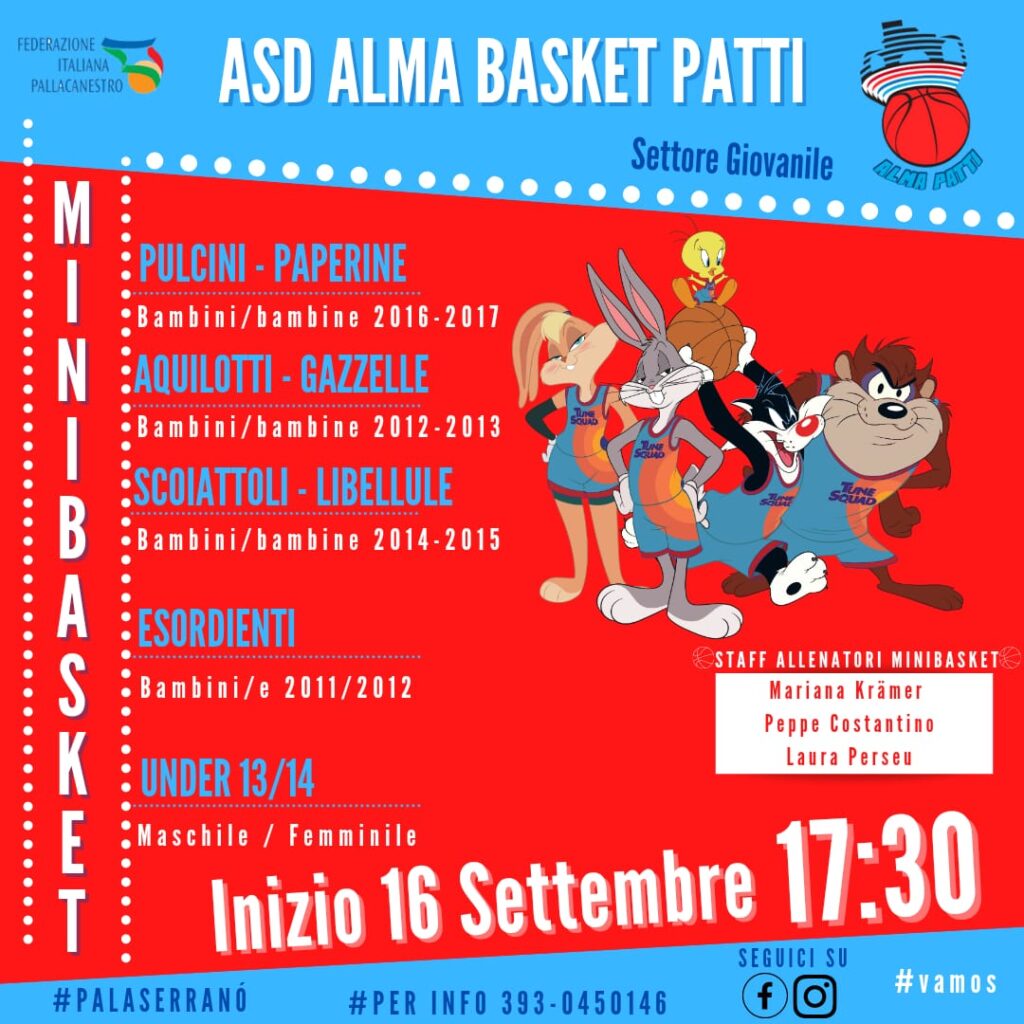 BASKET – Riprendono le attività del settore giovanile Alma Patti