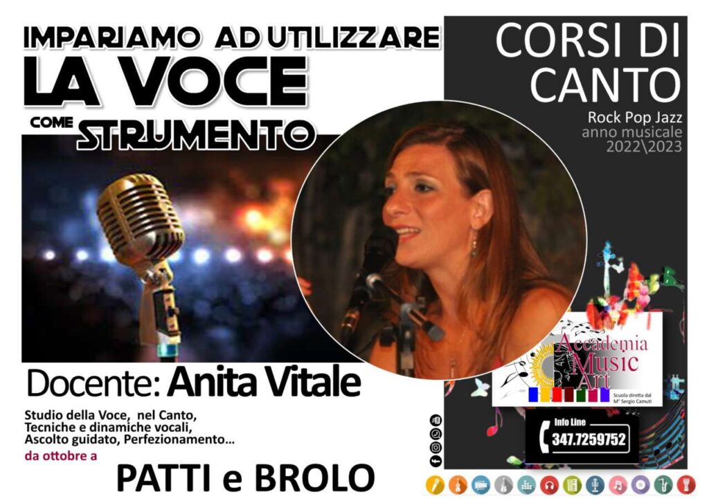 CANTARE – Anita Vitale inaugura una scuola di Canto a Brolo e Patti