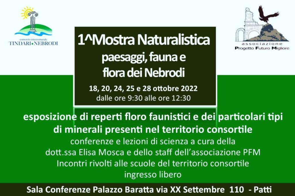 CONSORZIO TINDARI NEBRODI – A Palazzo Baratta una mostra naturalistica