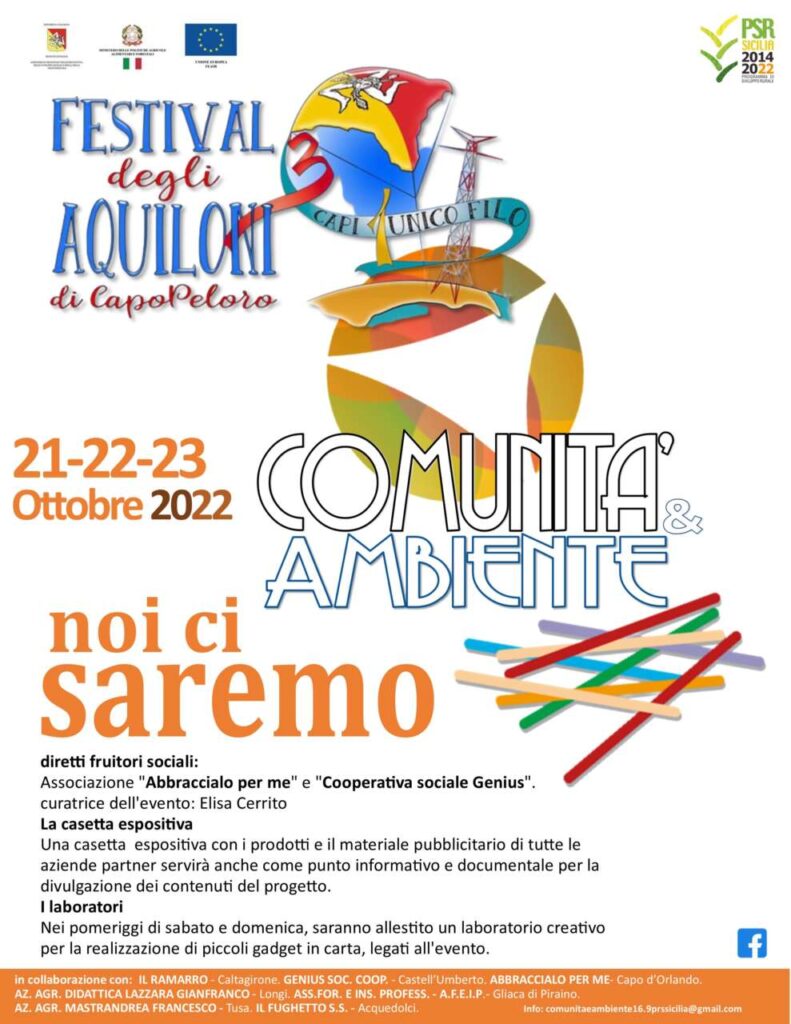 COMUNITA’ & AMBIENTE – Presenti anche al Festival degli Aquiloni di Capo Peloro