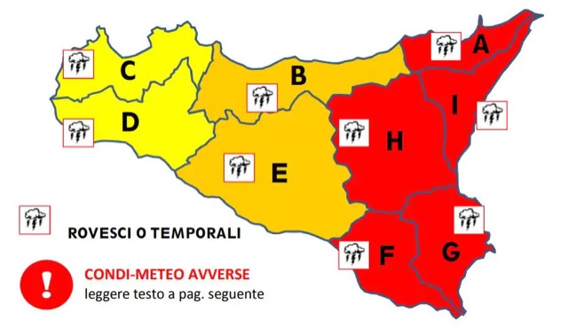 MALTEMPO – Allerta rossa per maltempo in Sicilia: Autostrade Siciliane invita alla prudenza