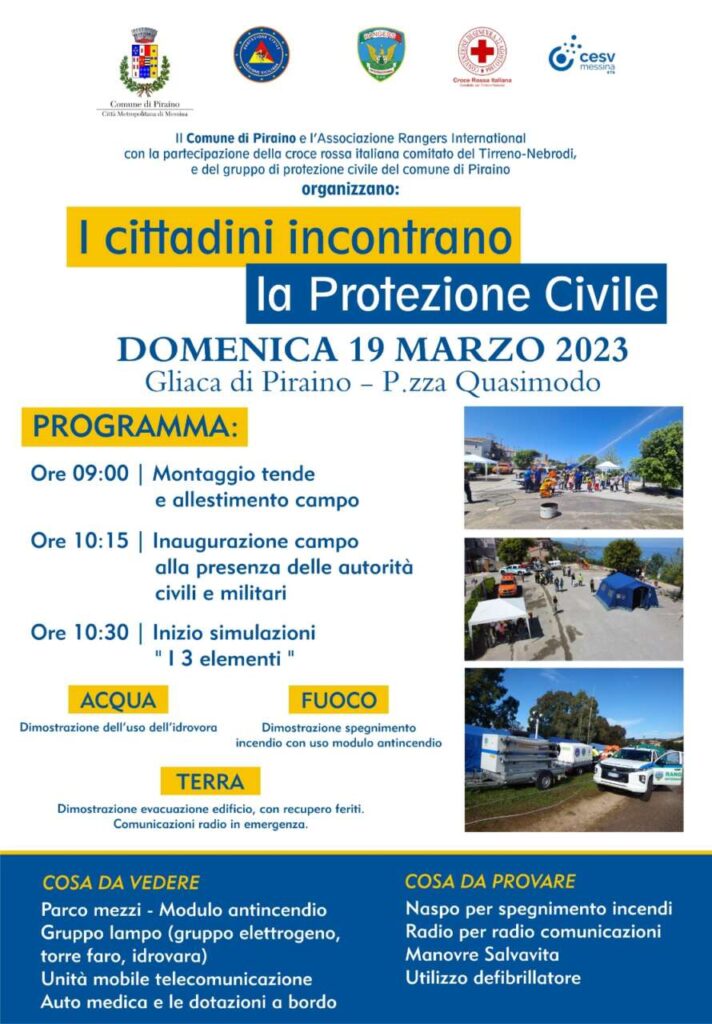 PIRAINO – Protezione Civile attiva