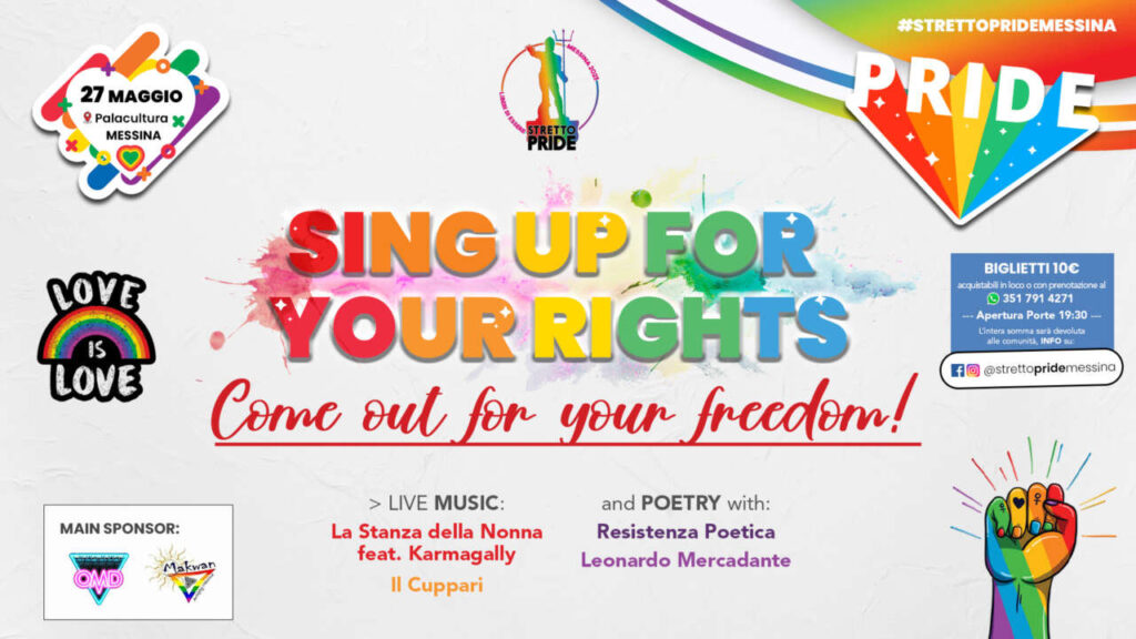 NUTRIMENTI TERRESTRI – Sabato 27 maggio “SING UP FOR YOUR RIGHTS” – concerto al Palacultura Antonello