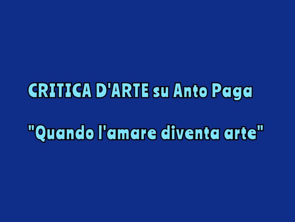 MUSICA – Riflessioni sul cantante Anto Paga e su quel suo blu…